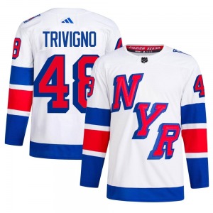 Adult Authentic New York Rangers Bobby Trivigno White 2024 Stadium Series Primegreen Official Adidas Jersey