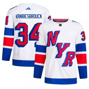 Adult Authentic New York Rangers John Vanbiesbrouck White 2024 Stadium Series Primegreen Official Adidas Jersey