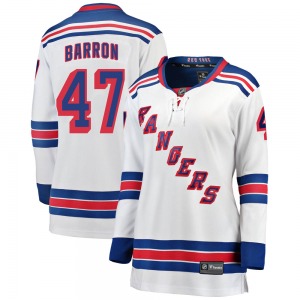Women's Breakaway New York Rangers Morgan Barron White Away Official Fanatics Branded Jersey
