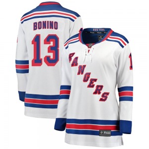 Women's Breakaway New York Rangers Nick Bonino White Away Official Fanatics Branded Jersey
