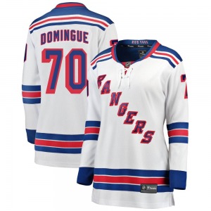 Women's Breakaway New York Rangers Louis Domingue White Away Official Fanatics Branded Jersey