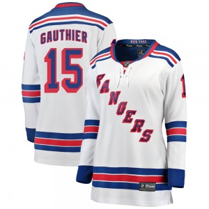 Women's Breakaway New York Rangers Julien Gauthier White Away Official Fanatics Branded Jersey