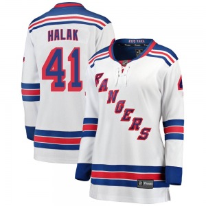 Women's Breakaway New York Rangers Jaroslav Halak White Away Official Fanatics Branded Jersey