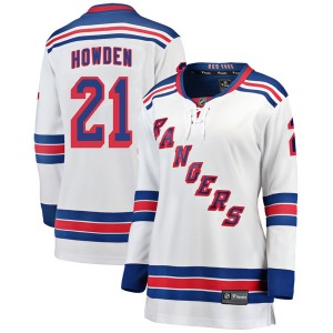 Women's Breakaway New York Rangers Brett Howden White Away Official Fanatics Branded Jersey