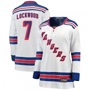 Women's Breakaway New York Rangers William Lockwood White Away Official Fanatics Branded Jersey