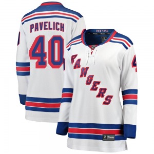 Women's Breakaway New York Rangers Mark Pavelich White Away Official Fanatics Branded Jersey