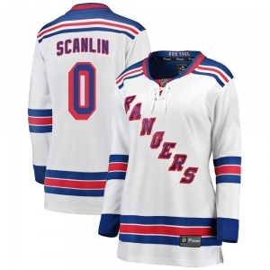 Women's Breakaway New York Rangers Brandon Scanlin White Away Official Fanatics Branded Jersey
