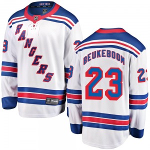 Adult Breakaway New York Rangers Jeff Beukeboom White Away Official Fanatics Branded Jersey