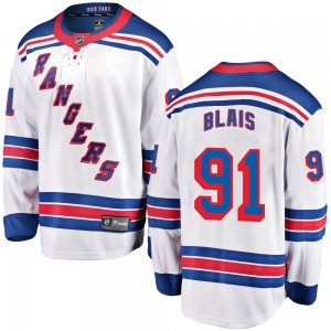 Adult Breakaway New York Rangers Sammy Blais White Away Official Fanatics Branded Jersey
