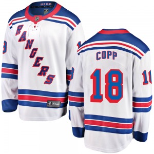 Adult Breakaway New York Rangers Andrew Copp White Away Official Fanatics Branded Jersey