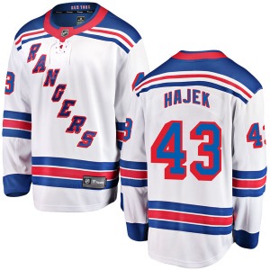 Adult Breakaway New York Rangers Libor Hajek White Away Official Fanatics Branded Jersey