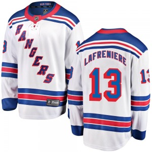 Adult Breakaway New York Rangers Alexis Lafreniere White Away Official Fanatics Branded Jersey