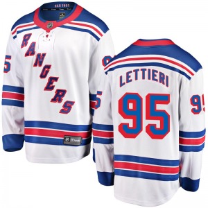 Adult Breakaway New York Rangers Vinni Lettieri White Away Official Fanatics Branded Jersey