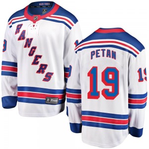 Adult Breakaway New York Rangers Nic Petan White Away Official Fanatics Branded Jersey