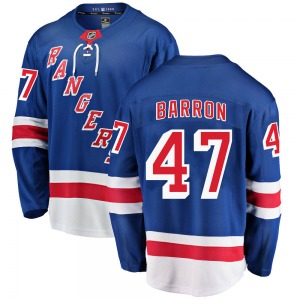 Adult Breakaway New York Rangers Morgan Barron Blue Home Official Fanatics Branded Jersey