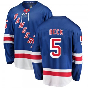 Adult Breakaway New York Rangers Barry Beck Blue Home Official Fanatics Branded Jersey