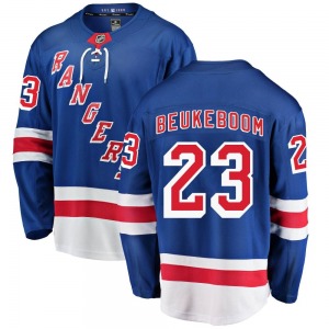 Adult Breakaway New York Rangers Jeff Beukeboom Blue Home Official Fanatics Branded Jersey