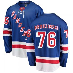 Adult Breakaway New York Rangers Jonny Brodzinski Blue Home Official Fanatics Branded Jersey