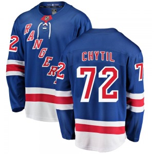 Adult Breakaway New York Rangers Filip Chytil Blue Home Official Fanatics Branded Jersey
