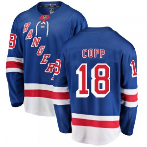 Adult Breakaway New York Rangers Andrew Copp Blue Home Official Fanatics Branded Jersey