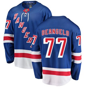 Adult Breakaway New York Rangers Tony DeAngelo Blue Home Official Fanatics Branded Jersey