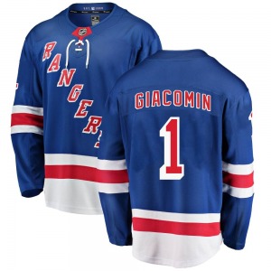 Adult Breakaway New York Rangers Eddie Giacomin Blue Home Official Fanatics Branded Jersey