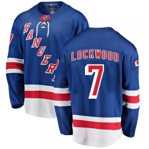 Adult Breakaway New York Rangers William Lockwood Blue Home Official Fanatics Branded Jersey