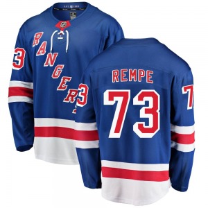 Adult Breakaway New York Rangers Matt Rempe Blue Home Official Fanatics Branded Jersey
