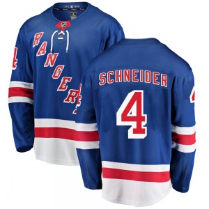 Adult Breakaway New York Rangers Braden Schneider Blue Home Official Fanatics Branded Jersey