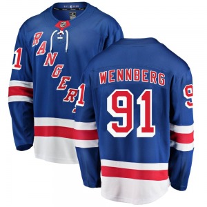 Adult Breakaway New York Rangers Alex Wennberg Blue Home Official Fanatics Branded Jersey