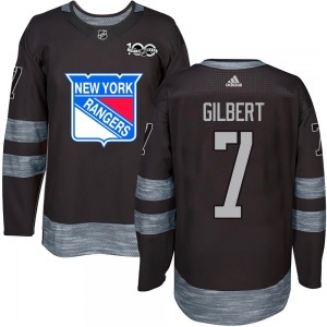 Adult Authentic New York Rangers Rod Gilbert Black 1917-2017 100th Anniversary Official Jersey
