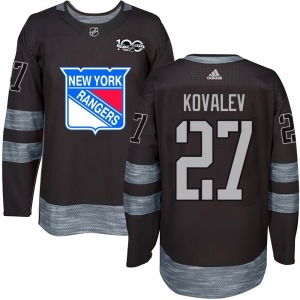 Adult Authentic New York Rangers Alex Kovalev Black 1917-2017 100th Anniversary Official Jersey
