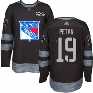 Adult Authentic New York Rangers Nic Petan Black 1917-2017 100th Anniversary Official Jersey