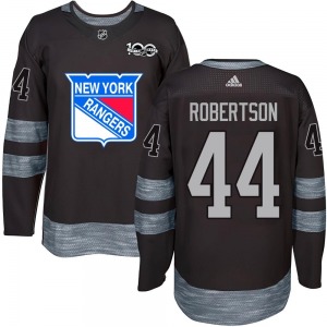 Adult Authentic New York Rangers Matthew Robertson Black 1917-2017 100th Anniversary Official Jersey