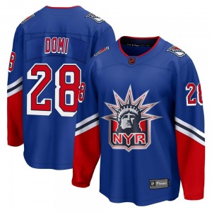 Adult Breakaway New York Rangers Tie Domi Royal Special Edition 2.0 Official Fanatics Branded Jersey