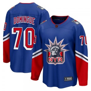 Adult Breakaway New York Rangers Louis Domingue Royal Special Edition 2.0 Official Fanatics Branded Jersey