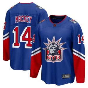 Adult Breakaway New York Rangers Connor Mackey Royal Special Edition 2.0 Official Fanatics Branded Jersey