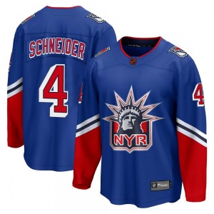 Adult Breakaway New York Rangers Braden Schneider Royal Special Edition 2.0 Official Fanatics Branded Jersey