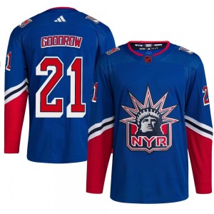 Adult Authentic New York Rangers Barclay Goodrow Royal Reverse Retro 2.0 Official Adidas Jersey