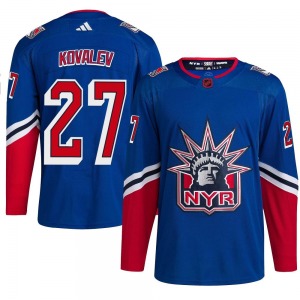 Adult Authentic New York Rangers Alex Kovalev Royal Reverse Retro 2.0 Official Adidas Jersey