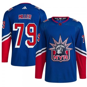 Adult Authentic New York Rangers K'Andre Miller Royal Reverse Retro 2.0 Official Adidas Jersey