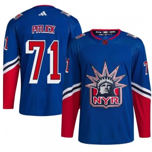 Adult Authentic New York Rangers Tyler Pitlick Royal Reverse Retro 2.0 Official Adidas Jersey