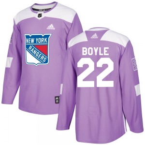 Adult Authentic New York Rangers Dan Boyle Purple Fights Cancer Practice Official Adidas Jersey