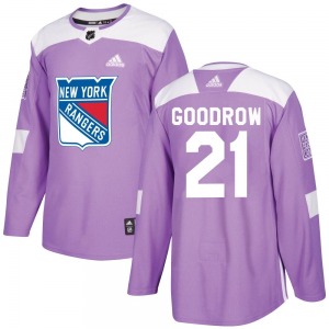 Adult Authentic New York Rangers Barclay Goodrow Purple Fights Cancer Practice Official Adidas Jersey
