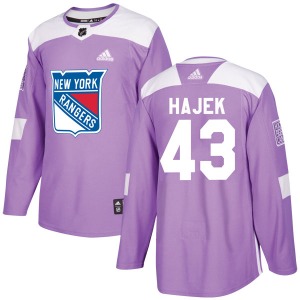 Adult Authentic New York Rangers Libor Hajek Purple Fights Cancer Practice Official Adidas Jersey