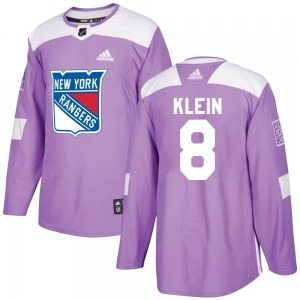 Adult Authentic New York Rangers Kevin Klein Purple Fights Cancer Practice Official Adidas Jersey
