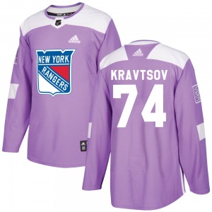 Adult Authentic New York Rangers Vitali Kravtsov Purple Fights Cancer Practice Official Adidas Jersey