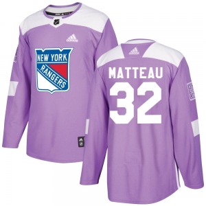 Adult Authentic New York Rangers Stephane Matteau Purple Fights Cancer Practice Official Adidas Jersey