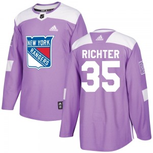 Adult Authentic New York Rangers Mike Richter Purple Fights Cancer Practice Official Adidas Jersey