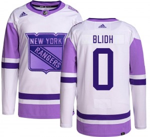 Adult Authentic New York Rangers Anton Blidh Hockey Fights Cancer Official Adidas Jersey